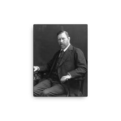 Bram Stoker canvas print on a plain backdrop in size 12"x16".