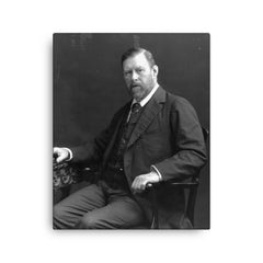 Bram Stoker canvas print on a plain backdrop in size 16"x20".
