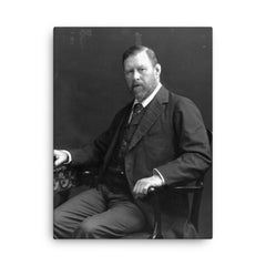 Bram Stoker canvas print on a plain backdrop in size 18"x24".