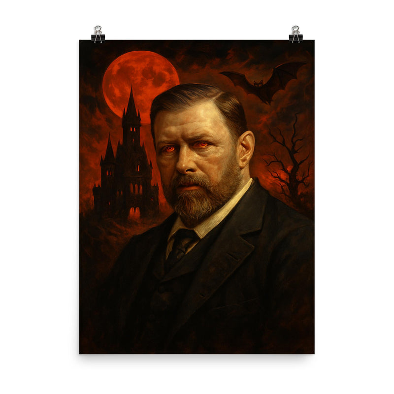 Bram Stoker poster on a plain backdrop in size 8