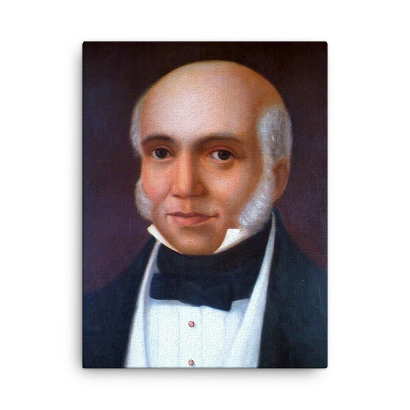 Braulio Carrillo Colina canvas print on a plain backdrop in size 18