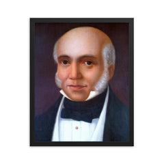 Braulio Carrillo Colina framed print on a plain backdrop in size 16"x20".