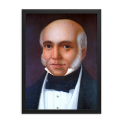 Braulio Carrillo Colina framed print on a plain backdrop in size 18"x24".