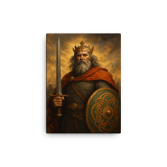 Brian Boru canvas print on a plain backdrop in size 12"x16".