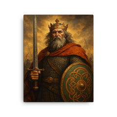 Brian Boru canvas print on a plain backdrop in size 16"x20".