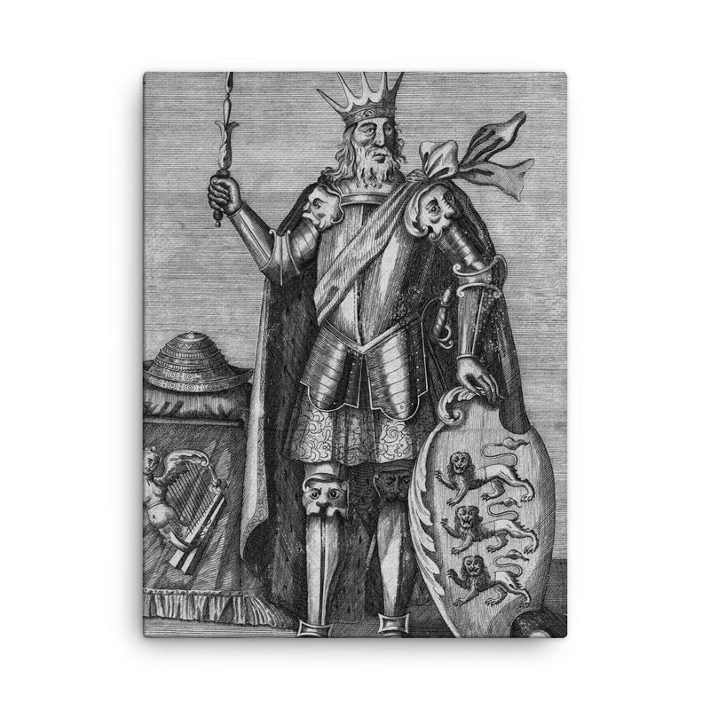 Brian Boru canvas print on a plain backdrop in size 18