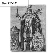 Brian Boru metal print on a plain backdrop in size 12"x16".