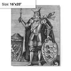 Brian Boru metal print on a plain backdrop in size 16"x20".
