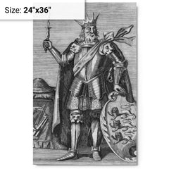 Brian Boru metal print on a plain backdrop in size 24"x36".