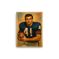 Brian Piccolo canvas print on a plain backdrop in size 12"x16".