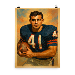 Brian Piccolo poster on a plain backdrop in size 8"x10".