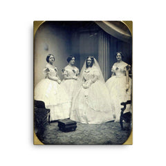 Bridal Party, 1851 canvas print on a plain backdrop in size 16"x20".
