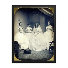 Bridal Party, 1851 framed print on a plain backdrop in size 18"x24".