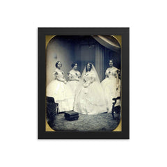 Bridal Party, 1851 framed print on a plain backdrop in size 8"x10".