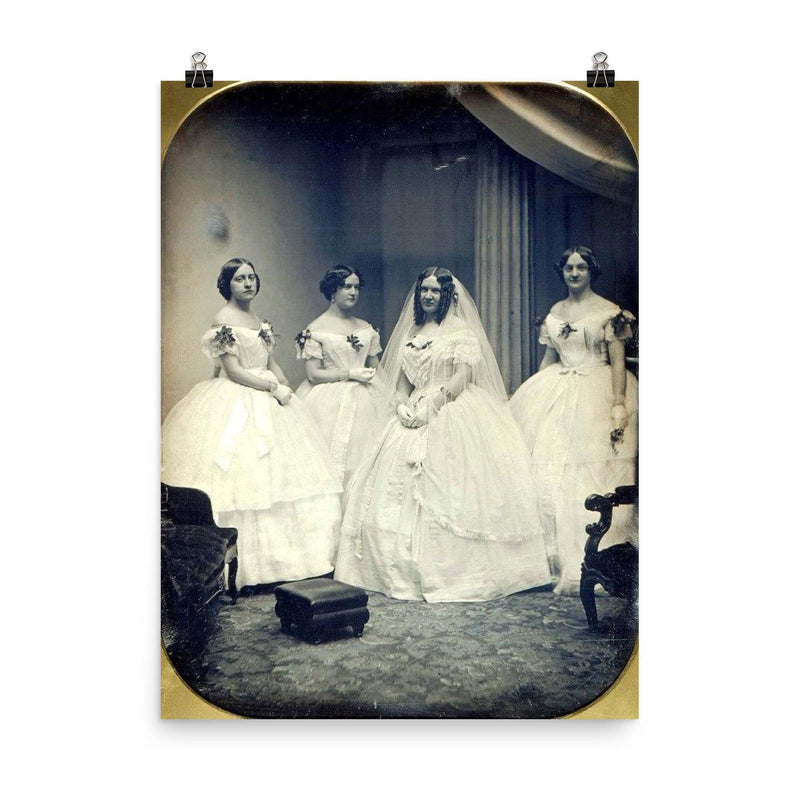 Bridal Party, 1851 poster on a plain backdrop in size 8