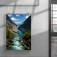Briksdalsbreen Glacier Norway poster 4