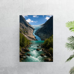 Briksdalsbreen Glacier Norway poster 7
