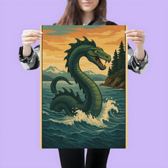 British Columbia Coast Canada Cadborosaurus poster 3