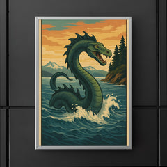 British Columbia Coast Canada Cadborosaurus poster 5