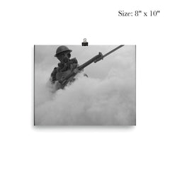 British Infantryman Advancing Through a Smokescreen During Training, 1941 poster 4