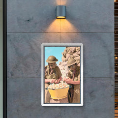 British Soldiers Wearing Gas Masks Peeling Onions at Tobruk, 1941 poster 2