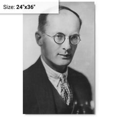 Bronisław Malinowski metal print on a plain backdrop in size 24"x36".