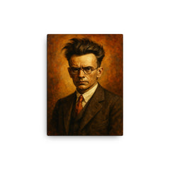 Bronislaw Malinowski canvas print on a plain backdrop in size 12"x16".