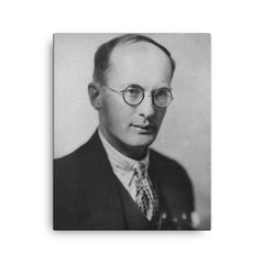 Bronislaw Malinowski canvas print on a plain backdrop in size 16"x20".