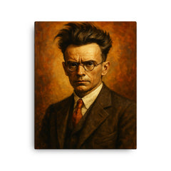 Bronislaw Malinowski canvas print on a plain backdrop in size 16"x20".