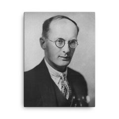 Bronislaw Malinowski canvas print on a plain backdrop in size 18"x24".