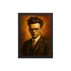Bronislaw Malinowski framed print on a plain backdrop in size 12"x16".