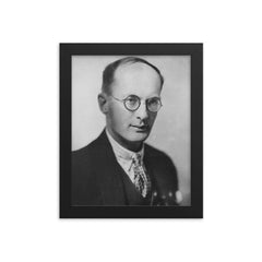 Bronislaw Malinowski framed print on a plain backdrop in size 8"x10".