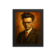 Bronislaw Malinowski framed print on a plain backdrop in size 8"x10".