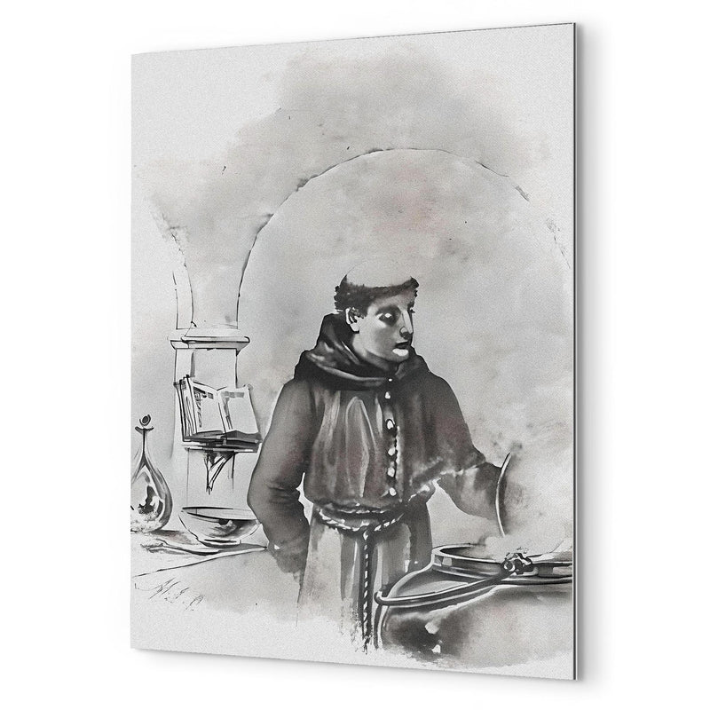 Brother Lawrence metal print mockup