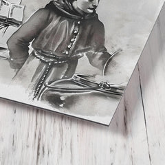 Brother Lawrence metal print mockup