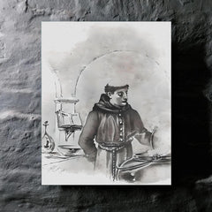 Brother Lawrence metal print mockup