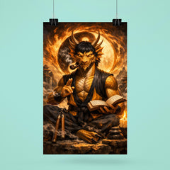 Bruce Lee inspired public domain dragon philosopher poster 6