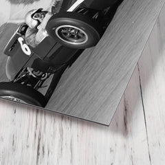 Bruce McLaren at 1962 Dutch Grand Prix metal print mockup