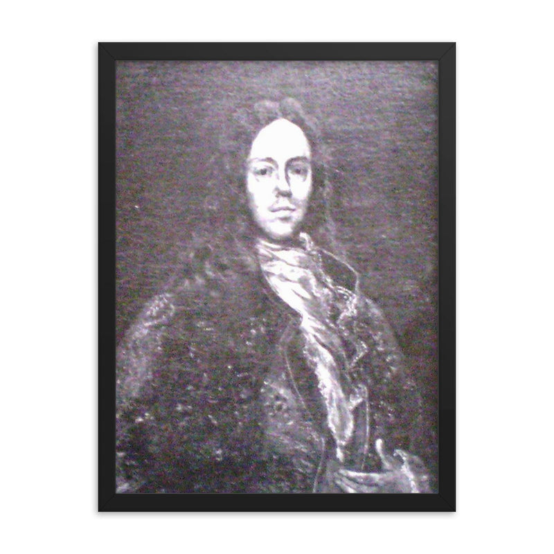 Bruno Mauricio de Zabala framed print on a plain backdrop in size 18