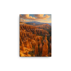 Bryce Canyon Hoodoos Utah USA canvas print on a plain backdrop in size 12"x16".
