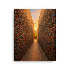 Bubblegum Alley San Luis Obispo USA canvas print on a plain backdrop in size 16"x20".