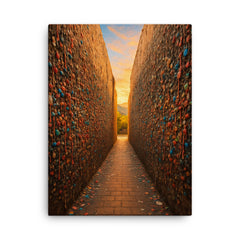 Bubblegum Alley San Luis Obispo USA canvas print on a plain backdrop in size 18"x24".
