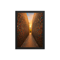 Bubblegum Alley San Luis Obispo USA framed print on a plain backdrop in size 12"x16".