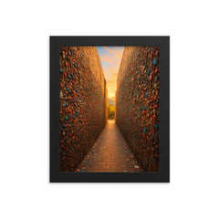 Bubblegum Alley San Luis Obispo USA framed print on a plain backdrop in size 8"x10".