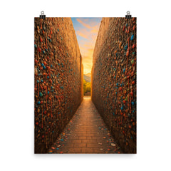 Bubblegum Alley San Luis Obispo USA poster on a plain backdrop in size 8"x10".