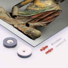 Buddha, probably Amitabha metal print mockup