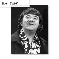 Buddy Hackett metal print on a plain backdrop in size 12"x16".