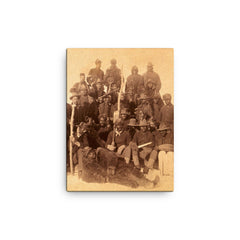 Buffalo Soldiers canvas print on a plain backdrop in size 12"x16".