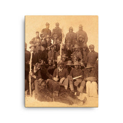 Buffalo Soldiers canvas print on a plain backdrop in size 16"x20".