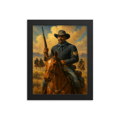 Buffalo Soldiers framed print on a plain backdrop in size 8"x10".